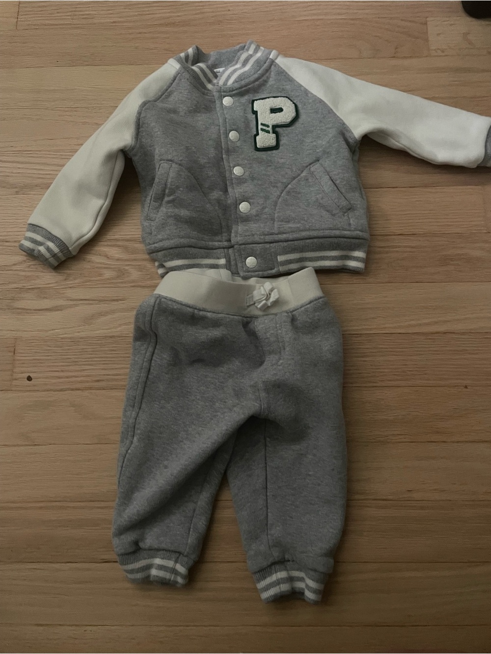 Ralph Lauren matching set jacket gray and green 9 months
